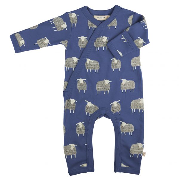 Organics Blue Sheep Romper